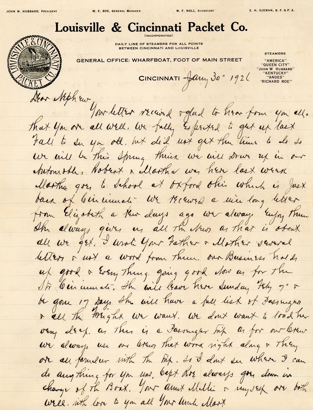 1LetterheadLouisville-CincinnatiPacketCo1926forNORI