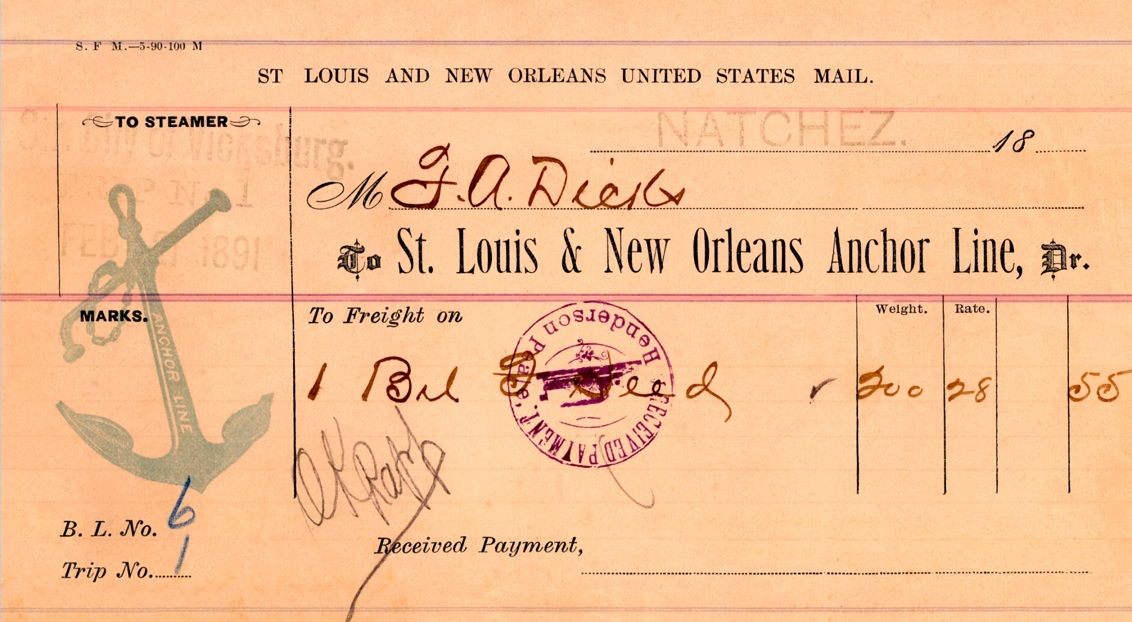 1WaybillCityOfVicksburg21Feb1891ForNORI