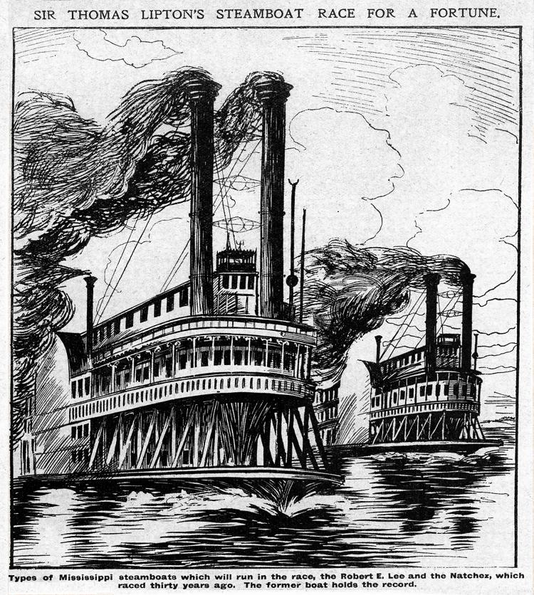BritishNewsDrawingOfBoatsWithTinyPilotHouses1900ForNORI