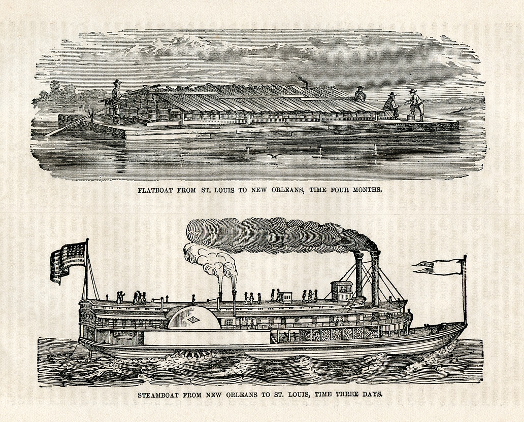 EngravingsFlatboatAndSteamboatREDUCED