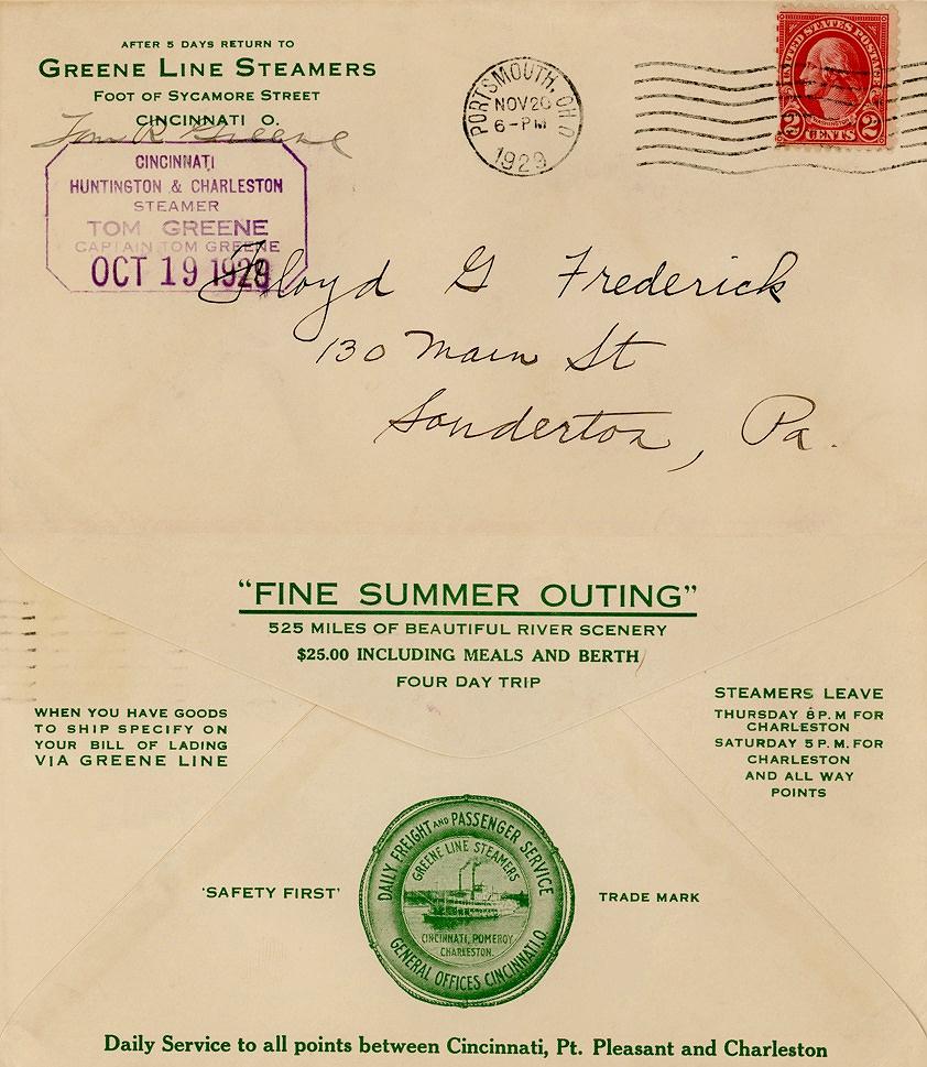 GreeneLineTOMGREENEenvelopefrontback1929postmarkForNORI