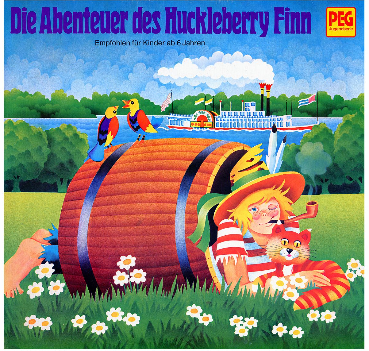 Huck Finn illustration for LP cover art