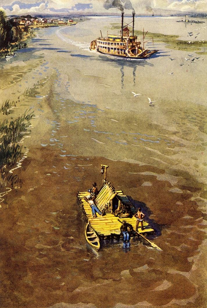 HuckFinnRaftShowboatWalterHodges1955REDUCEDforEXP