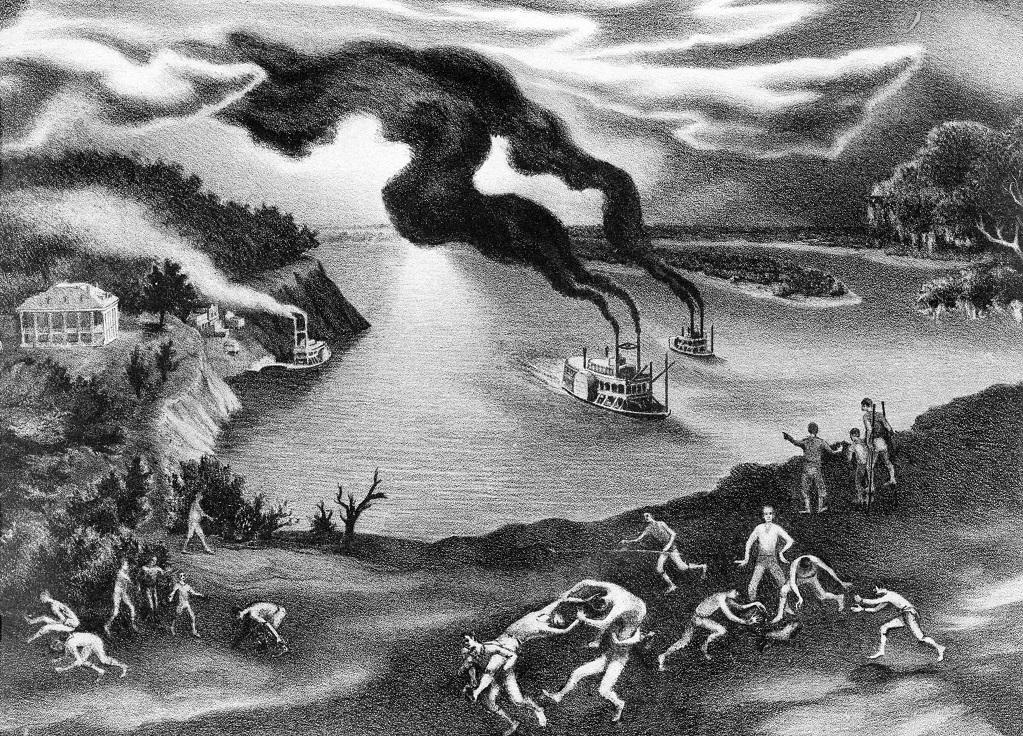 JohnMcCradySteamboatRoundTheBendLithographDETAILforNORI