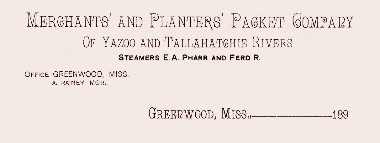 LetterheadMerchantsAndPlantersPacketCo1890s