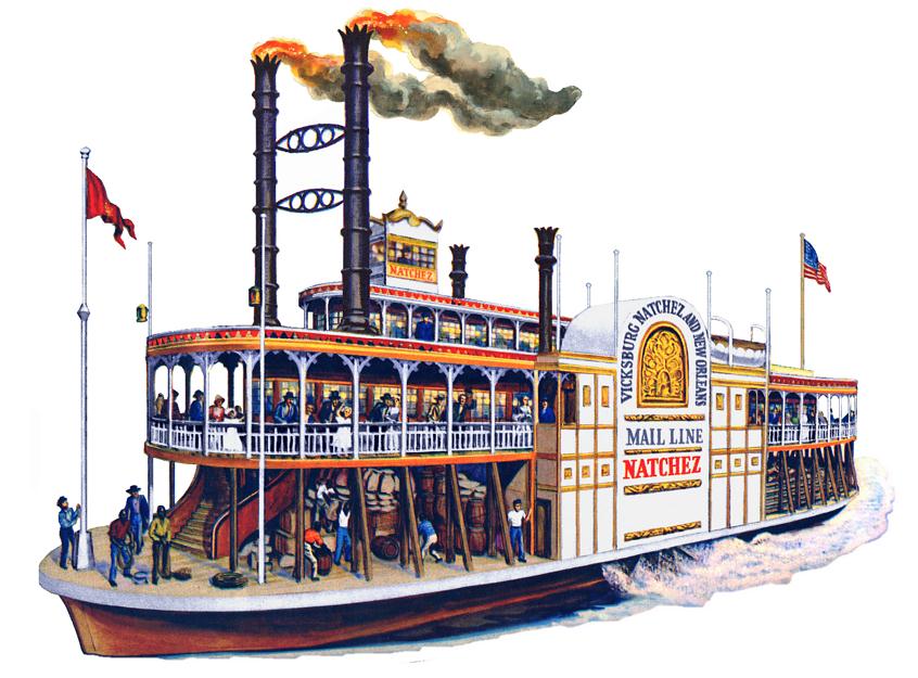 NATCHEZ jig saw puzzle box graphic EXP