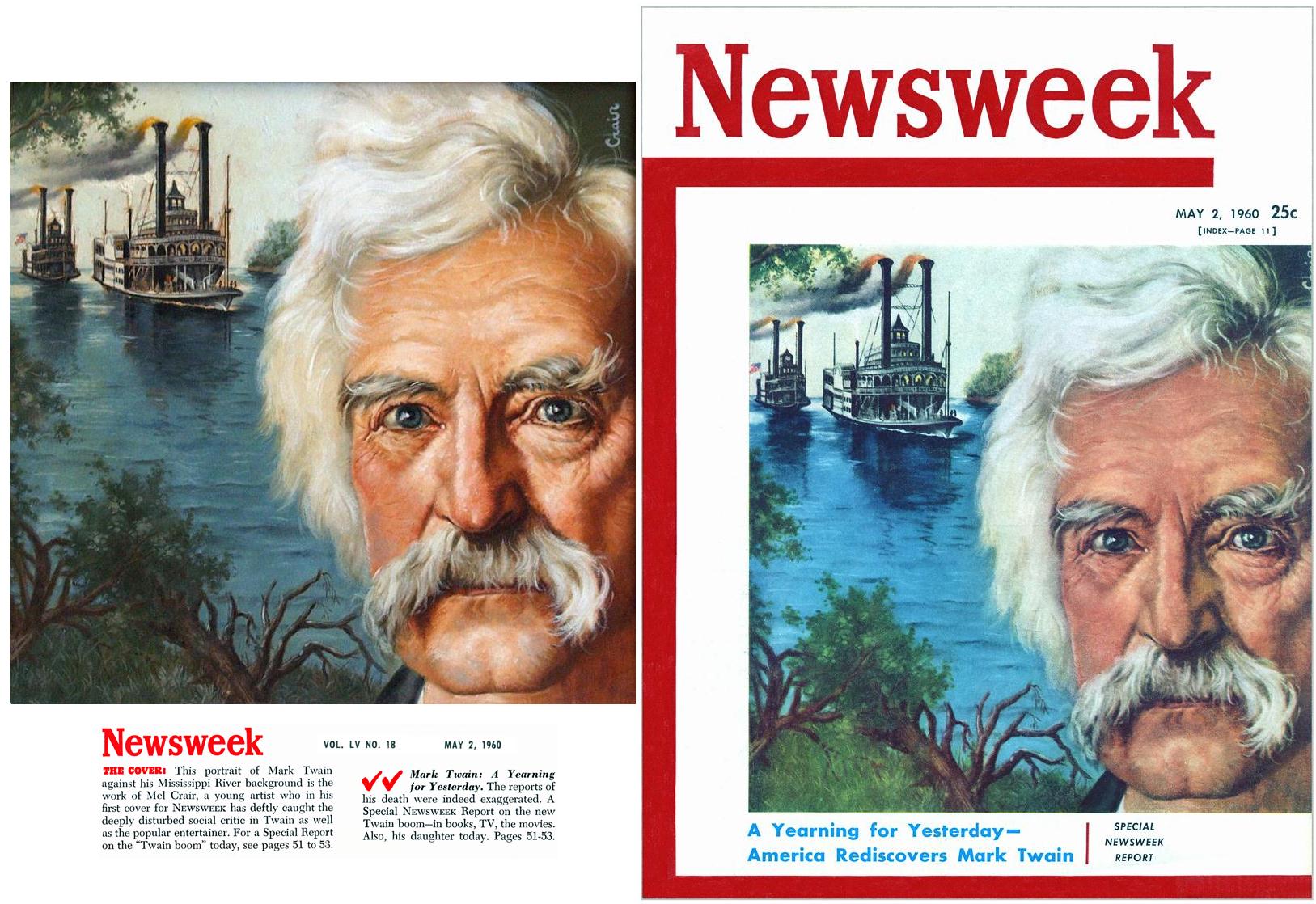 NewsweekCover&MelCrairOriginalTwainPortrait