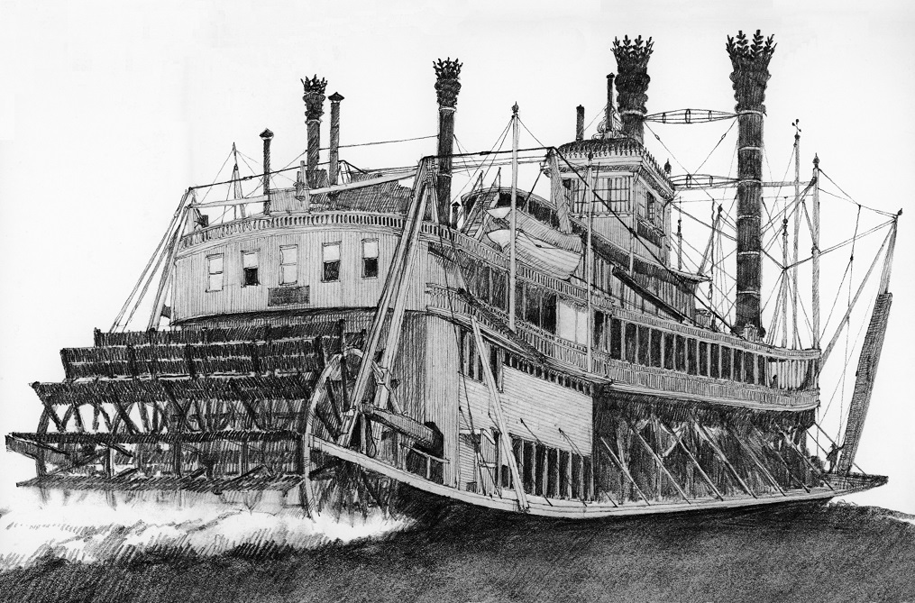 PaddleSteamersDustJacketDrawingForNORI