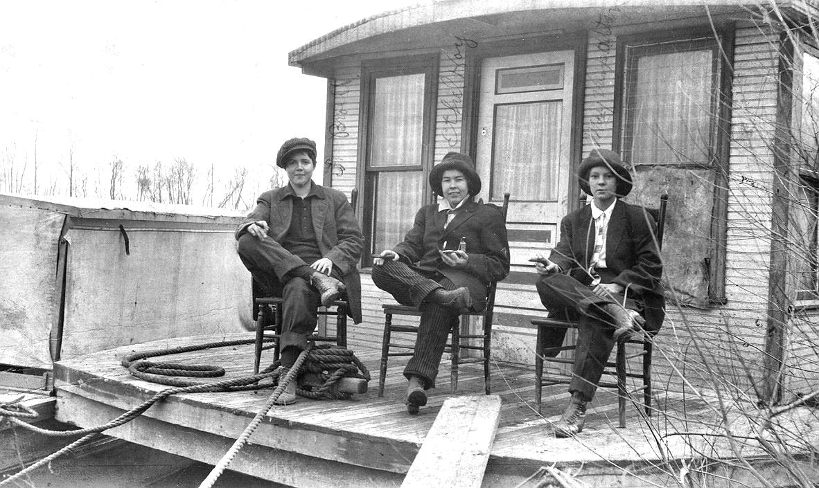 Shanty boat girls in men's clothing