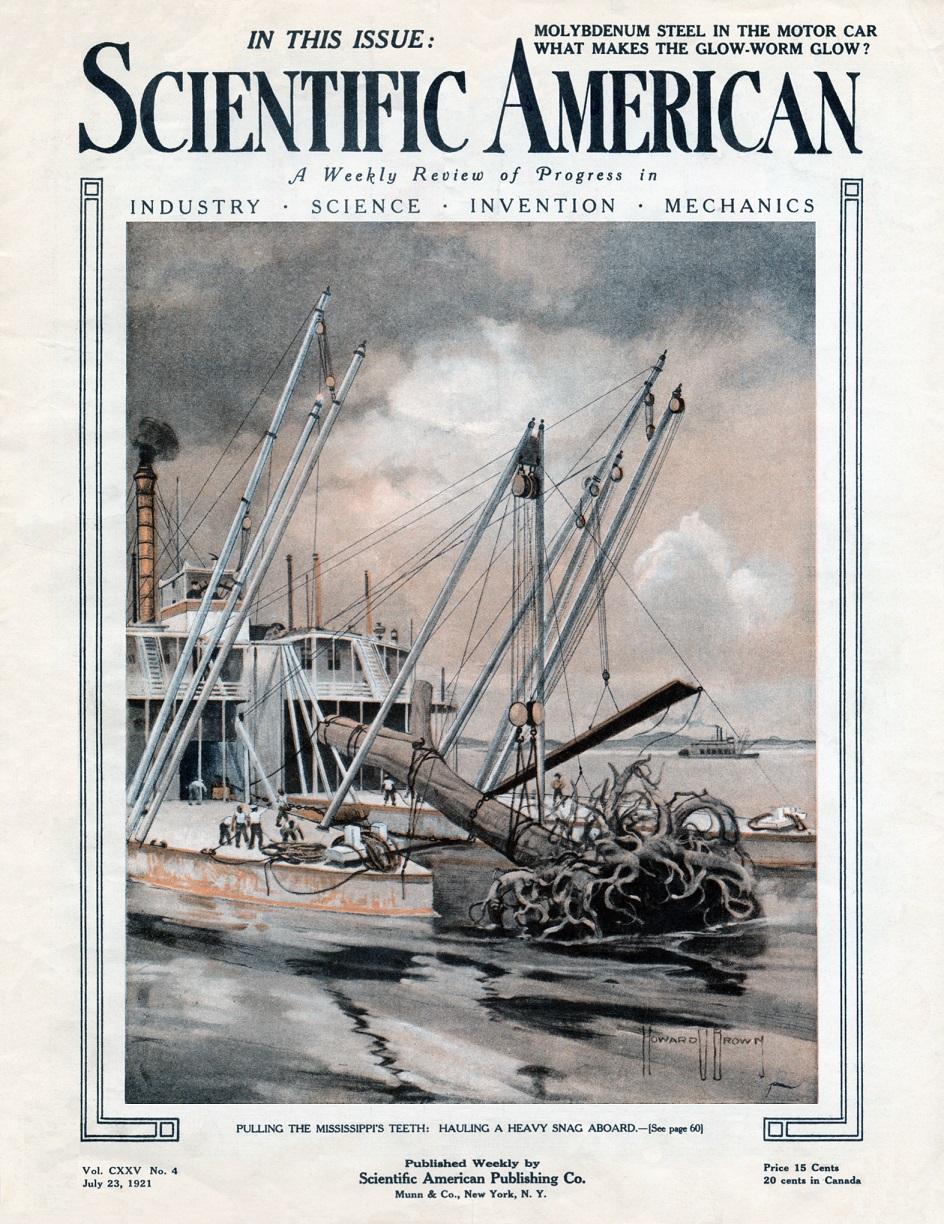 SnagBoatSciAmer23July1921HowardVBrownTake2ForNORI