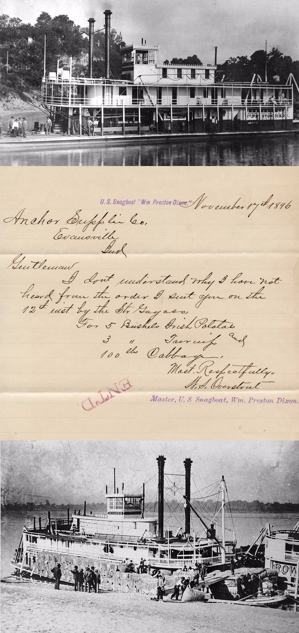 SnagboatWmPrestonDixonNov1896Letter2Photos