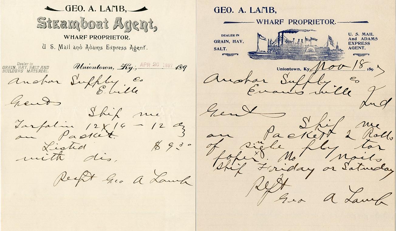 SteamboatAgentUniontownKY26Apriland18Nov1897REDUCEDforNORI