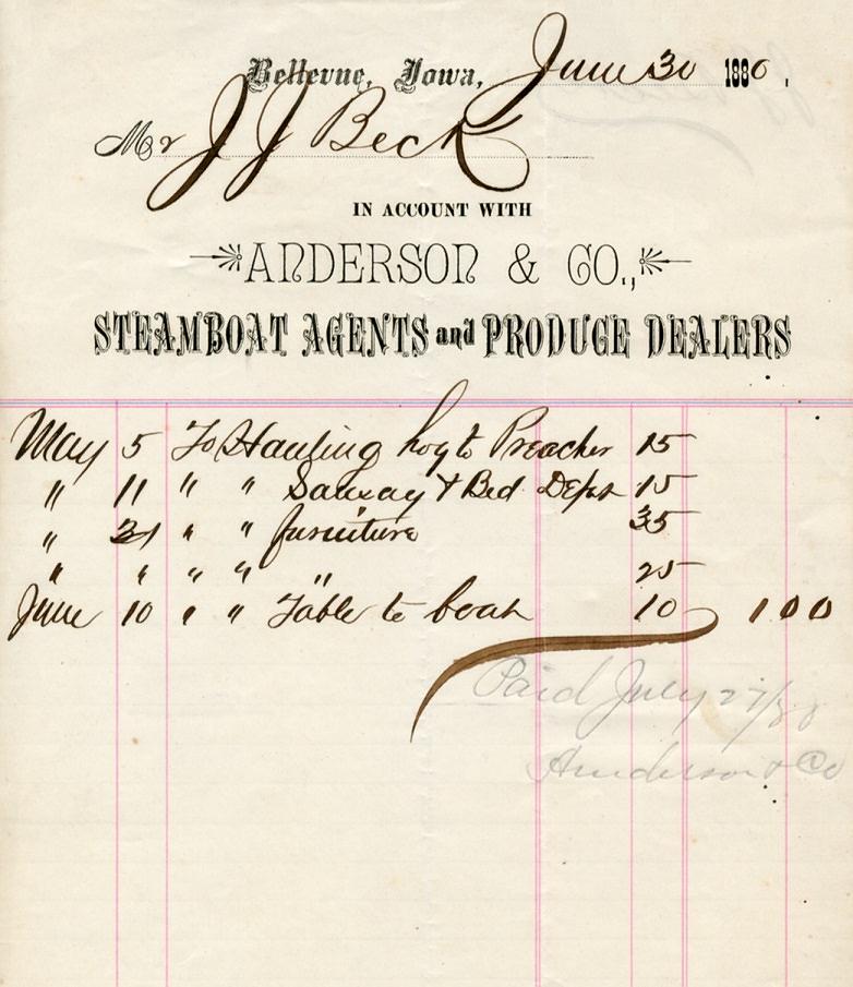 SteamboatAgentsANDERSONandCOBellevueIOWA1880June30REDUCEDforNORI