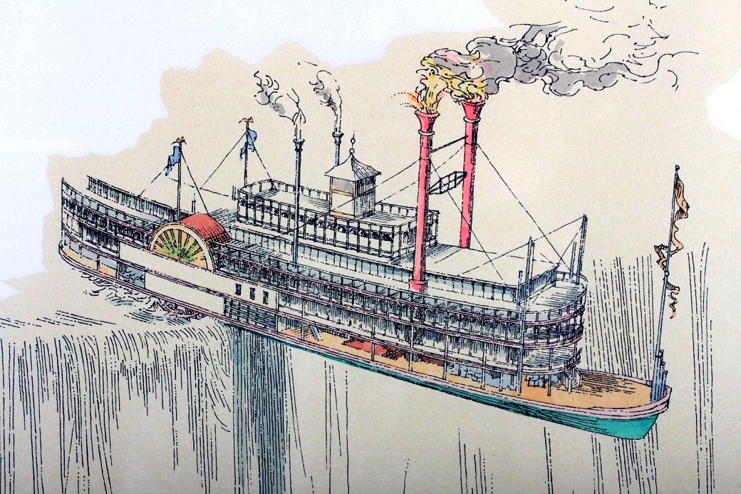 SteamerGoingOverWaterfallDETAILWmRichardCrutchfield1967ForNORI
