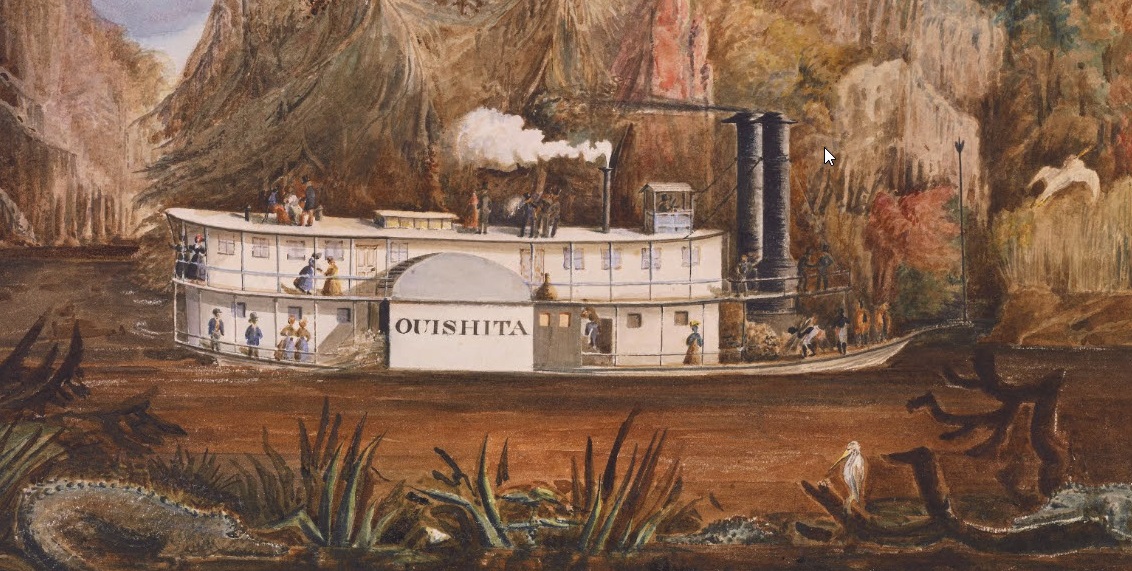 Steamer_OUISHITA_Red_River_Richard_George_Augustus_Levinge_ForNORI