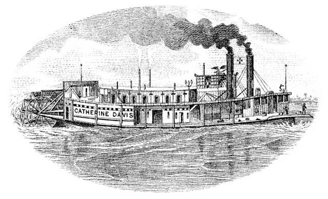 Towboat Smiley Grayscale Vignette CATHARINE DAVIS-1