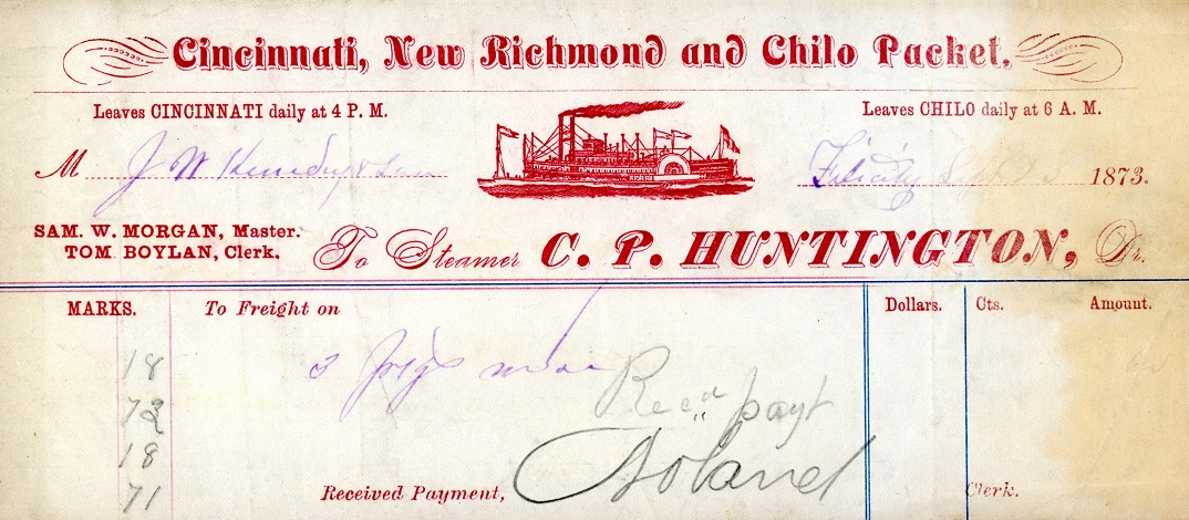 WaybillC.P.HUNTINGTON1873ForNORI