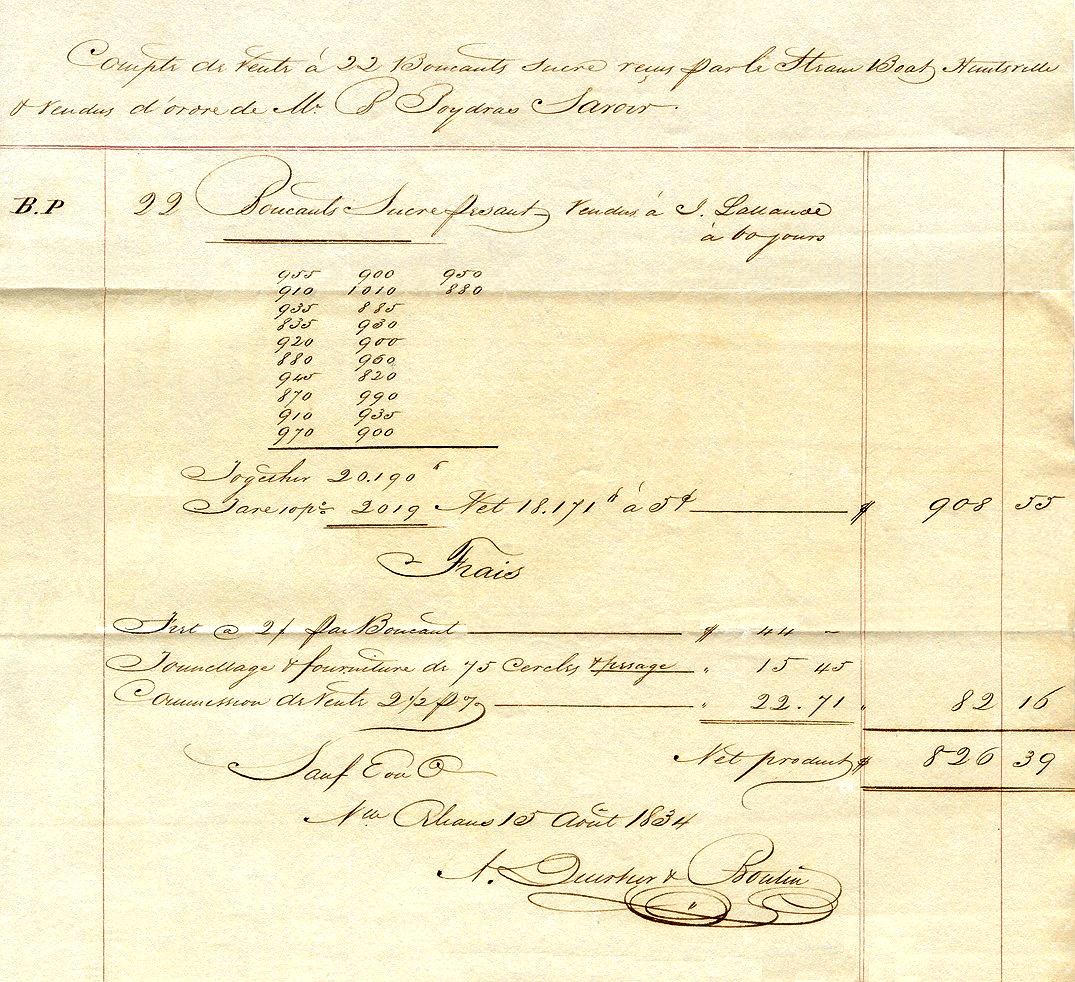 WaybillFRENCH1830sHUNTSVILLEoneThirdForNORI