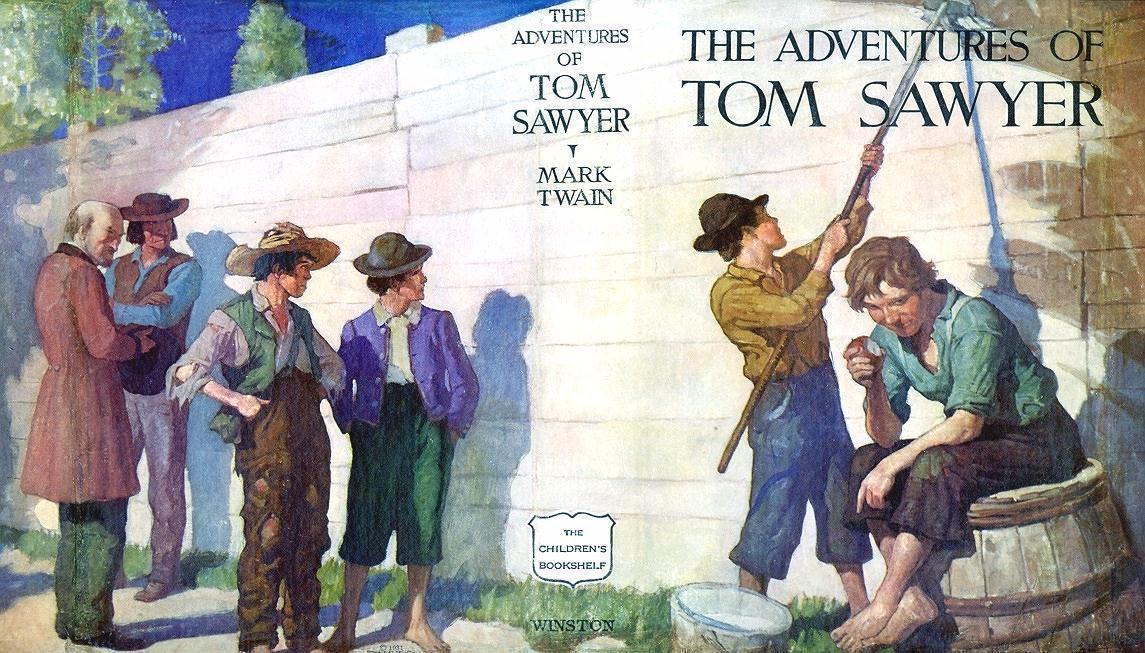 Whitewashing NC WYETH dust jacket TOM SAWYER IMPROVED for NORI exp