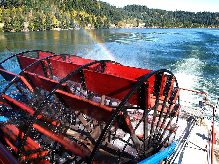 contemporary paddlewheel steamboat